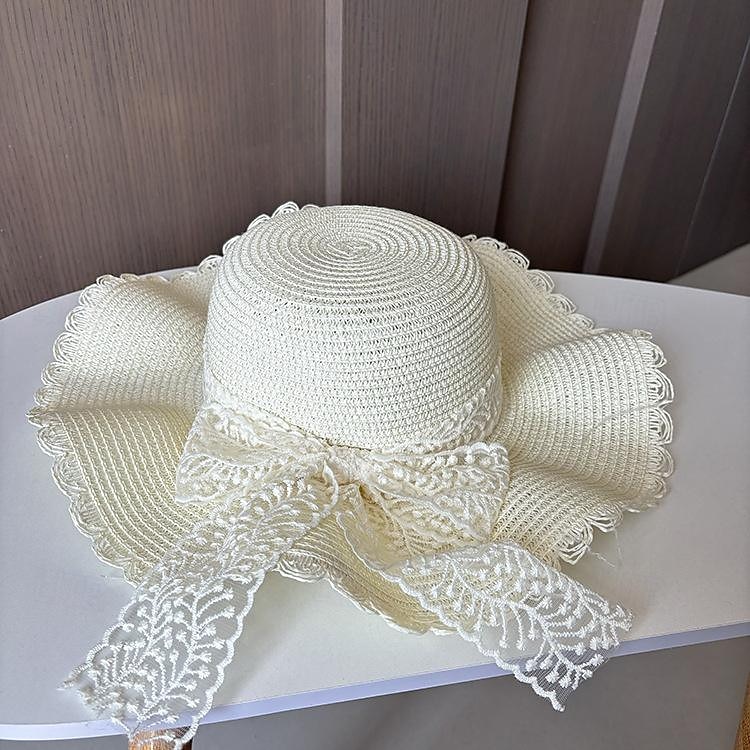 Sombreros Acrílico / Algodón Hebra Sombrero de copa Sombrero para el sol Casual Festivos Elegante Retro Con Cintas Color Puro Celada Sombreros 2025 - $18.99 –P7