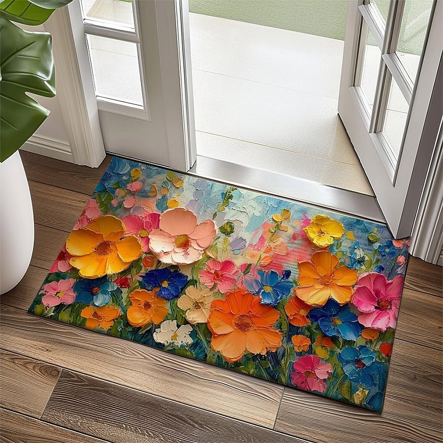 Wedding Oil Painting Flowers Doormat Non-Slip Oil Proof Rug Indoor Outdoor Mat Bedroom Decor Bathroom Mat Entrance Rug Door Mat 2025 - $16.99 –P1