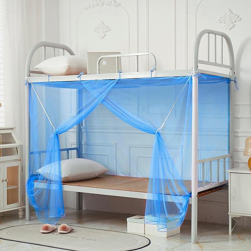 myggnett tetthetsstropp student hybel myggnett ensfarget hvit gårdsplass bryllup myggnett inkluderer et par tau myggforebyggende kroker myggnetting 2025 - $12.99 –P11