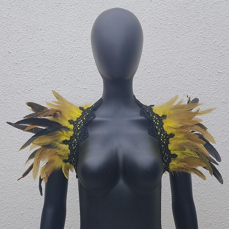 Punk & Gothic Masquerade Shawls Feather Cape Witch Feather Women's Fantasy Walpurgis Night Halloween Carnival Masquerade Performance Party / Evening Adults' Shawl 2025 - $20.99 –P8