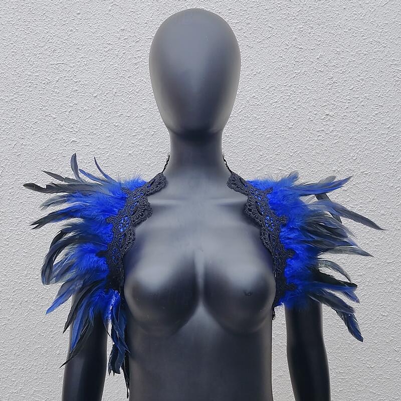 Punk & Gothic Masquerade Shawls Feather Cape Witch Feather Women's Fantasy Walpurgis Night Halloween Carnival Masquerade Performance Party / Evening Adults' Shawl 2025 - $20.99 –P3