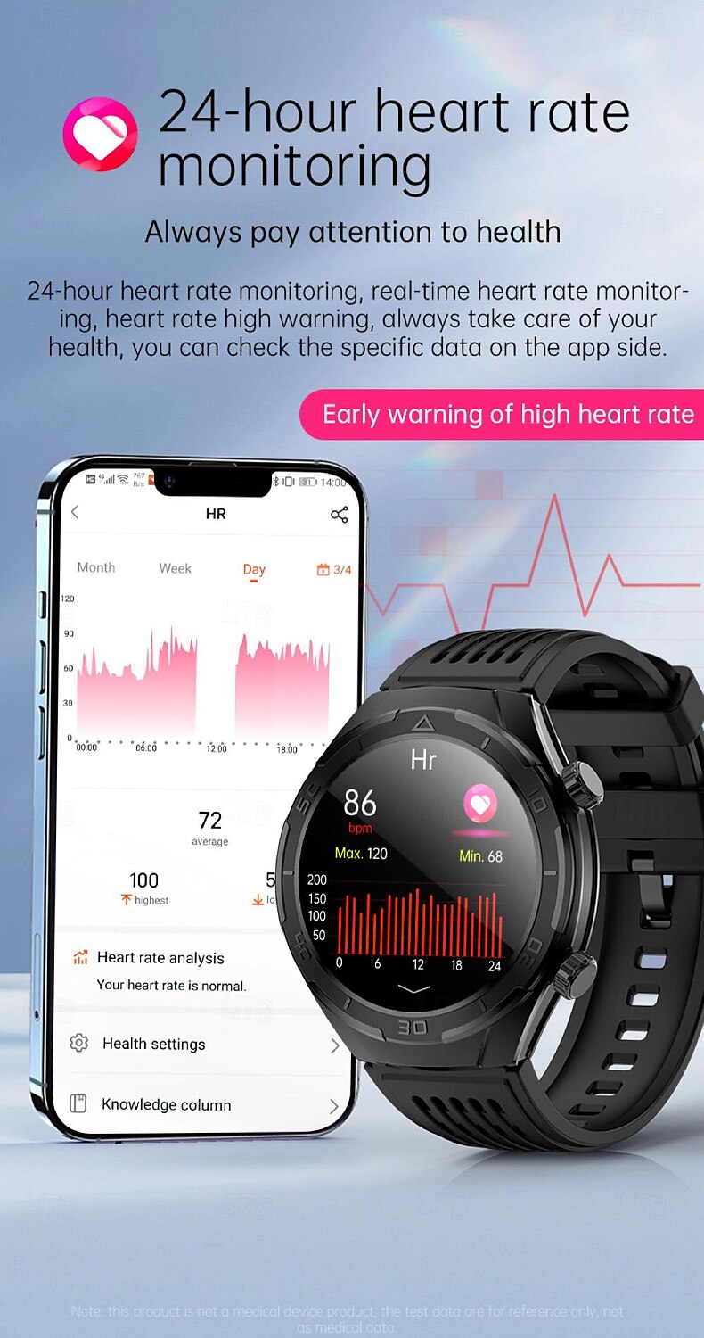696 FD02 Smart Watch 1.46 inch Smartwatch Fitness Running Watch Bluetooth ECG+PPG Pedometer Call Reminder Compatible with Android iOS Women Men Hands-Free Calls Message Reminder IP 67 50mm Watch Case 2025 - $89.99 –P18