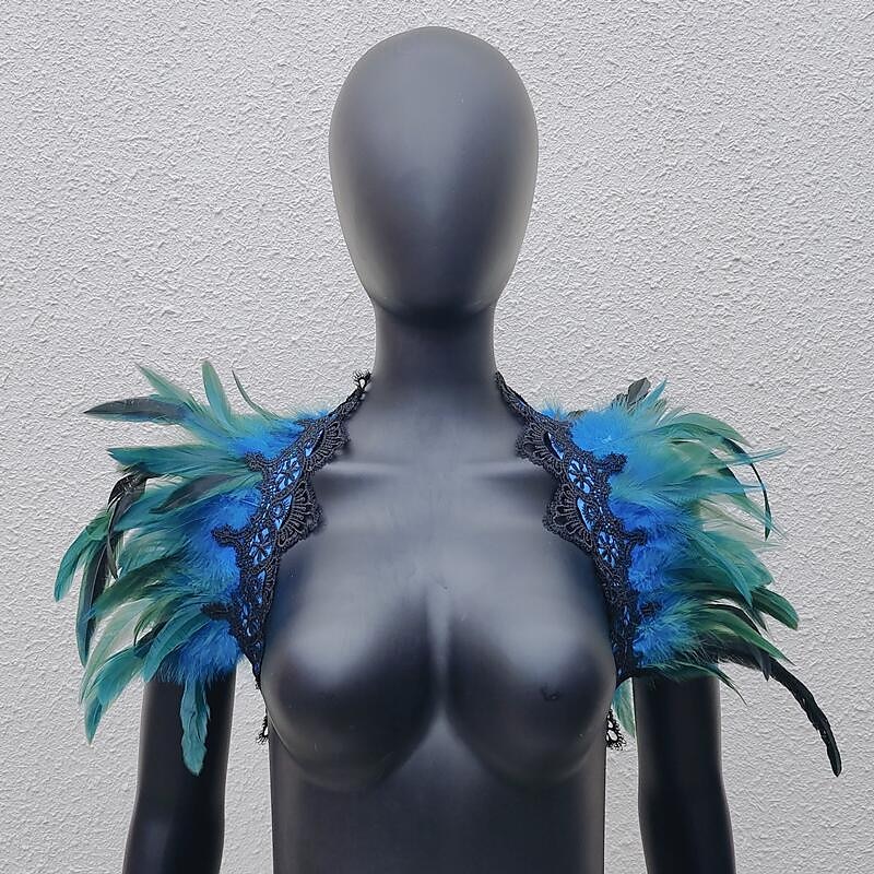 Punk & Gothic Masquerade Shawls Feather Cape Witch Feather Women's Fantasy Walpurgis Night Halloween Carnival Masquerade Performance Party / Evening Adults' Shawl 2025 - $20.99 –P7