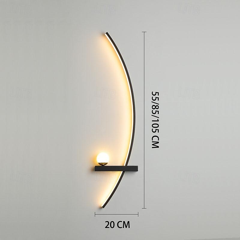 Nowoczesna sypialnia salon 55/83/105cm kinkiet led minimalistyczne paski dekoracyjny kinkiet ścienny do sypialni lampka nocna gabinet oświetlenie wewnętrzne domu 85-265v 2025 - $101.99 –P3