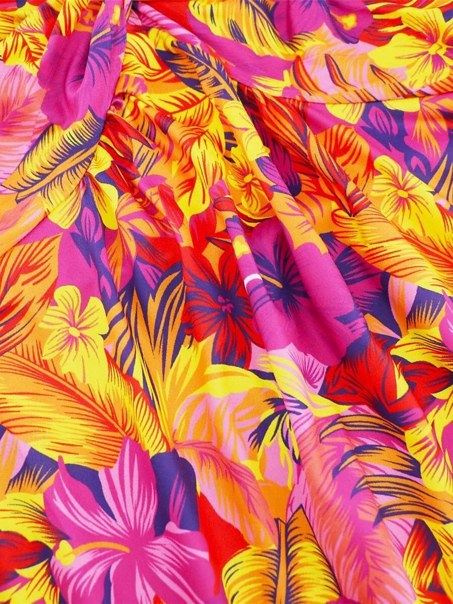 kvinners fritidskjole slipkjole floral blad ryggløst trykk stropp lang kjole maxi kjole hawaiisk uformell hverdagsferie ermeløs sommer 2025 - $41.99 –P17