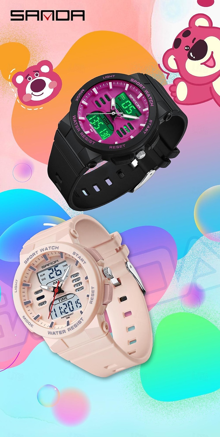 SANDA Men Digital Watch Fashion Casual Business Wristwatch Luminous Stopwatch Countdown Calendar TPU Watch 2025 - $28.99 –P1