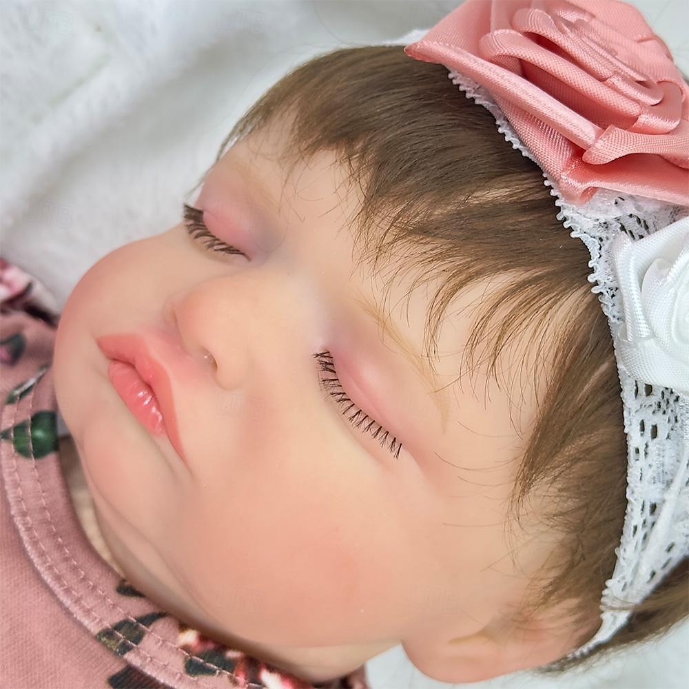 18 pouce Poupée Reborn Jouet pour Bébé & Nourrisson Poupée Reborn Toddler Poupée Poupée bébé Reborn Bébé Nouveau née réaliste Cadeau Membres en silicone 3/4 et corps rempli de coton cadeaux noël de 2025 ? $139.99 –P11