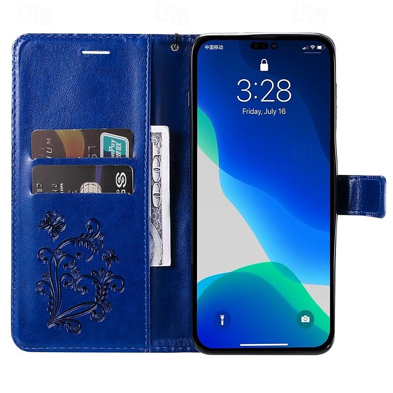 2025年 iPhone 16e用の電話ケース iPhone 16 iPhone 15 Pro Max iPhone 14 13 12 11 Pro Max Plus Mini SE 財布ケース 磁石フルボディ保護 ウォレットストラップ バタフライ TPU PUレザー コレクション – $17.99 –P6