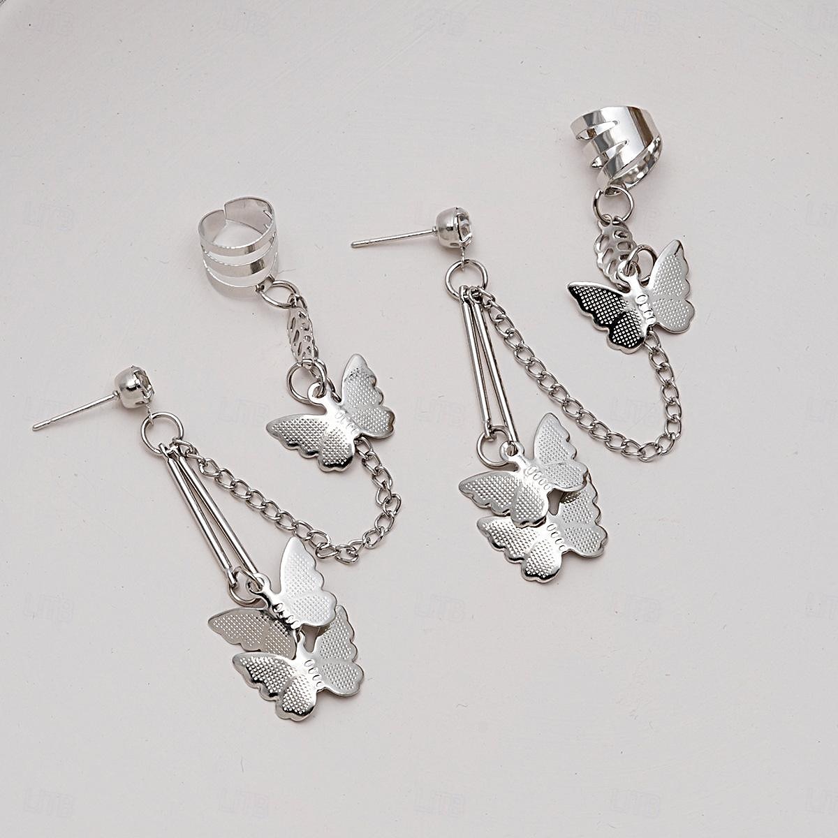 1 para Kolczyki drop Mankiet do uszu For Damskie Impreza / Wieczór Prezent Randka Stop Zwierzę 2025 - $2.49 –P2