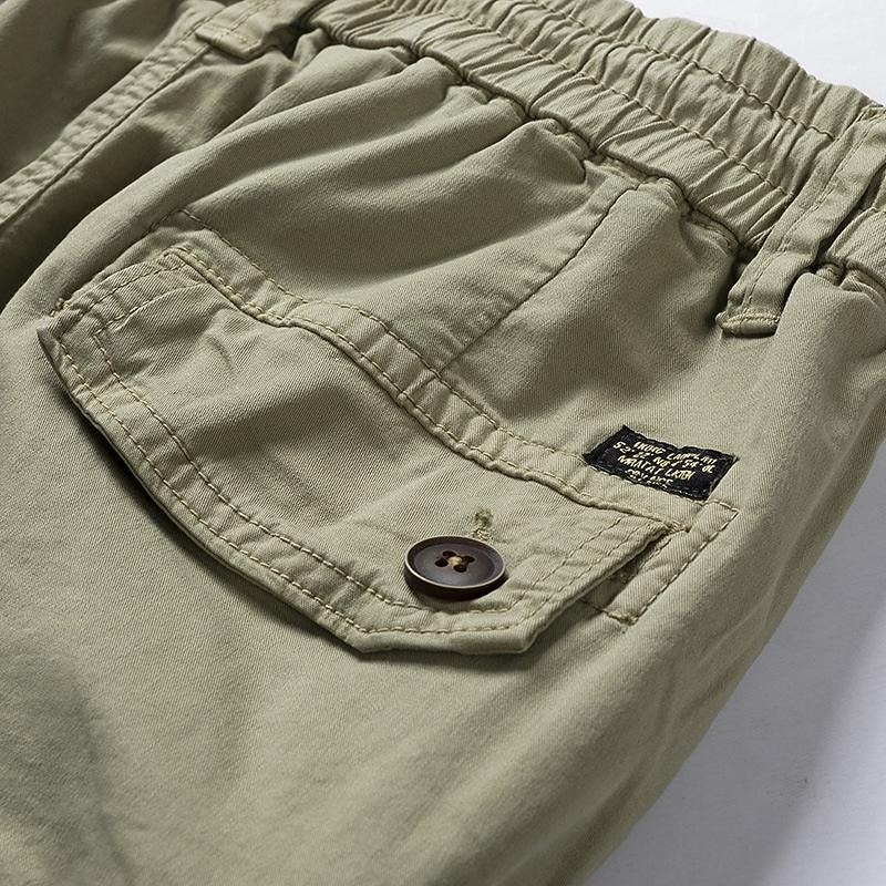 Men's Tactical Shorts Cargo Shorts Shorts Buttons Drawstring Elastic Waist Plain Wearable Short Outdoor Daily Going out Fashion Classic Black Army Green 2025 - $35.99 –P9