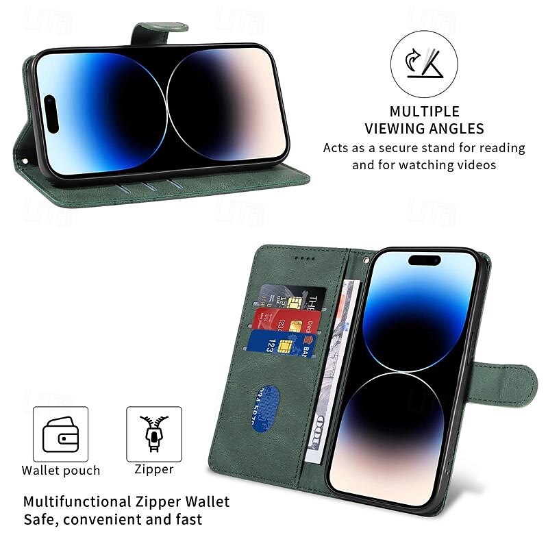 Чехол для телефона для iPhone 16 iPhone 15 Pro Max iPhone 14 13 12 11 Pro Max Plus Mini SE кошелек чехол с магнитом полный защитный с подставкой геометрический узор TPU PU кожа 2025 - $17.99 –P8