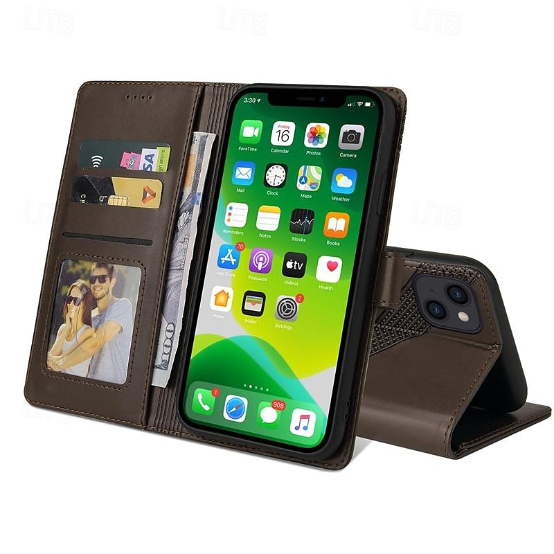telefon Kılıf Na iPhone 15 Pro Max iPhone 14 13 12 11 Pro Max Plus Mini SE Etui na karty portfela Magnetyczne Ochrona całego ciała Stopka Retro TPU Skóra PU 2025 - $17.99 –P3