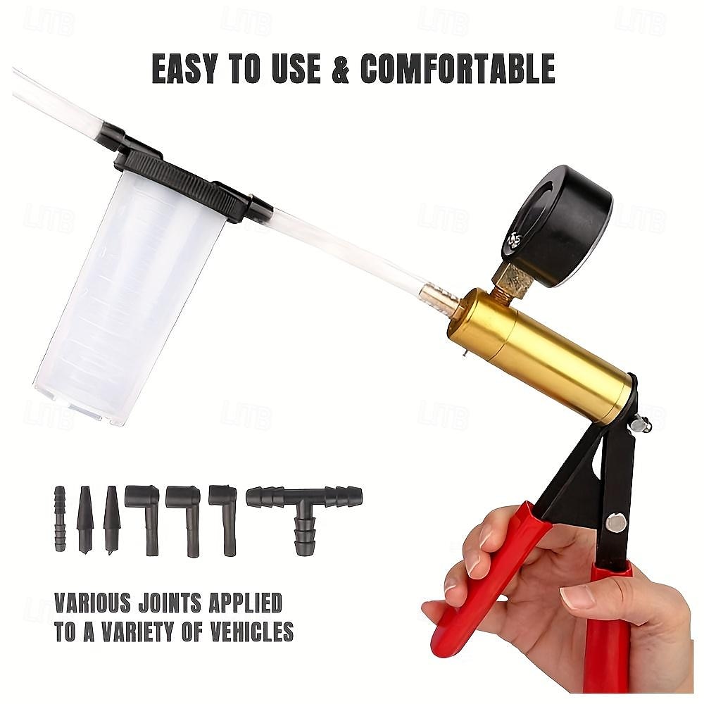 2 In 1 Brake Bleeder Kit Hand Held Vacuum Pump Test Set ForAutomotive With Protected Case Adapters One-Man Brake And ClutchBleeding System 2025 - $59.99 –P7