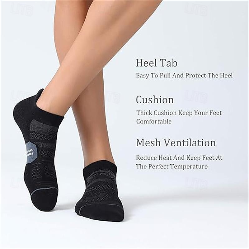 Hombre Paquete de 6 Paquetes múltiples Calcetín Calcetines hasta el Tibio Calcetines Cortos Calcetines para correr Calcetines informales Negro Blanco Color Bloque de color Deporte Diario Vacaciones 2025 - $8.99 –P10