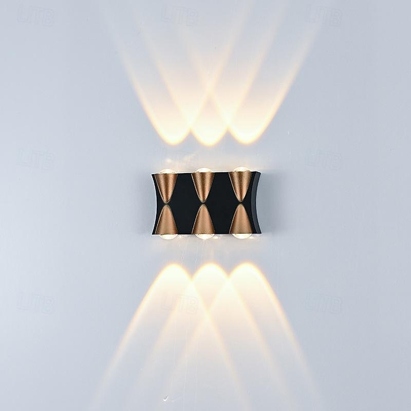 lampada da parete a led 2/3/4/5 teste esterno impermeabile in vetro alluminio 90 cm moderno creativo luce bianca calda corridoio balcone ip65 85-265 v del 2026 a $46.99 –P9