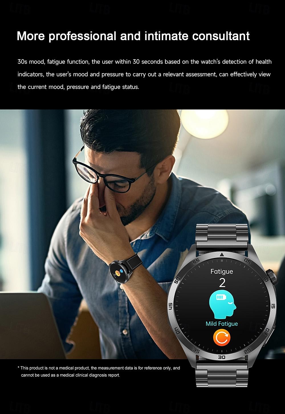 Smart Watch for Men - ECG, Blood Pressure, Body Temperature Monitoring, IP68 Waterproof Fitness Tracker 2025 - $69.99 –P13