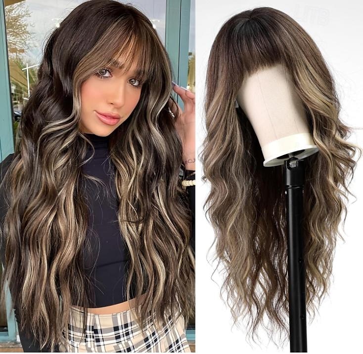 Auburn Blonde Brown Light Brown Pink Wigs for Women Long Auburn Red Wig with Bangs Layered Wigs for Women Red Wigs Auburn Hair Wigs for Women Cosplay Wigs 2025 - $20.99 –P8