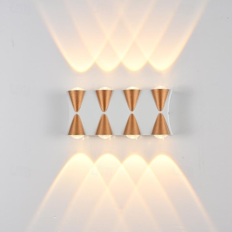 lampada da parete a led 2/3/4/5 teste esterno impermeabile in vetro alluminio 90 cm moderno creativo luce bianca calda corridoio balcone ip65 85-265 v del 2026 a $46.99 –P8