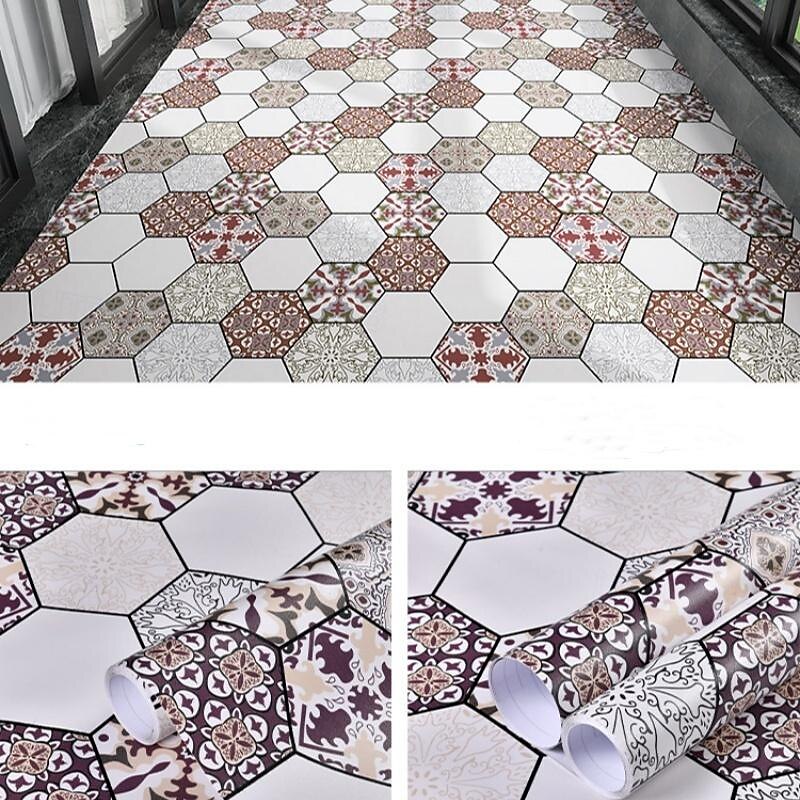 Anti Slip Flooring For Kitchen And Bathroom Thickened Balcony Flooring Wallpaper Self-Adhesive Waterproof PorcelainBrick Sticker 3 Meters 2025 - $23.99 –P2