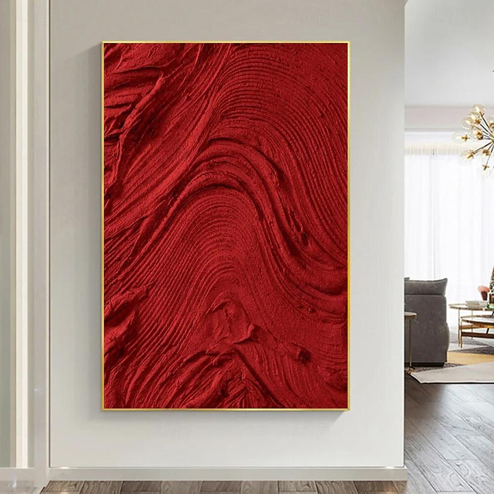 Ölgemälde handgefertigt handgemalt Wand dicke Kunst abstrakt mit Messer Leinwand Malerei Wohndekoration Dekor gespannt Rahmen fertig zum Aufhängen 2025 - $139.99 –P4