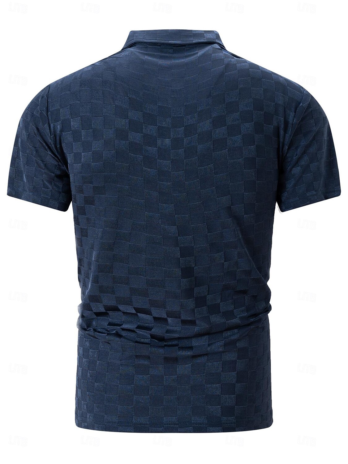 Herre Polo Golf skjorte Virksomhet Avslappet Klassisk Kortermet Mote Helfarge Sjakkbrett Knapp Sommer Vår Normal Lyseblå Svart Navyblå Polo 2025 - $22.99 –P4