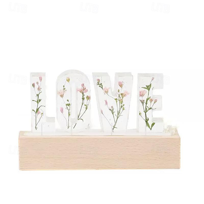 Resin Letter Night Lights, Resin Dried Flower Light Birthday Gift, Personalized Flower Lamp, Name Lamp, Gift for Her, Home Decoration 2025 - $30.99 –P2