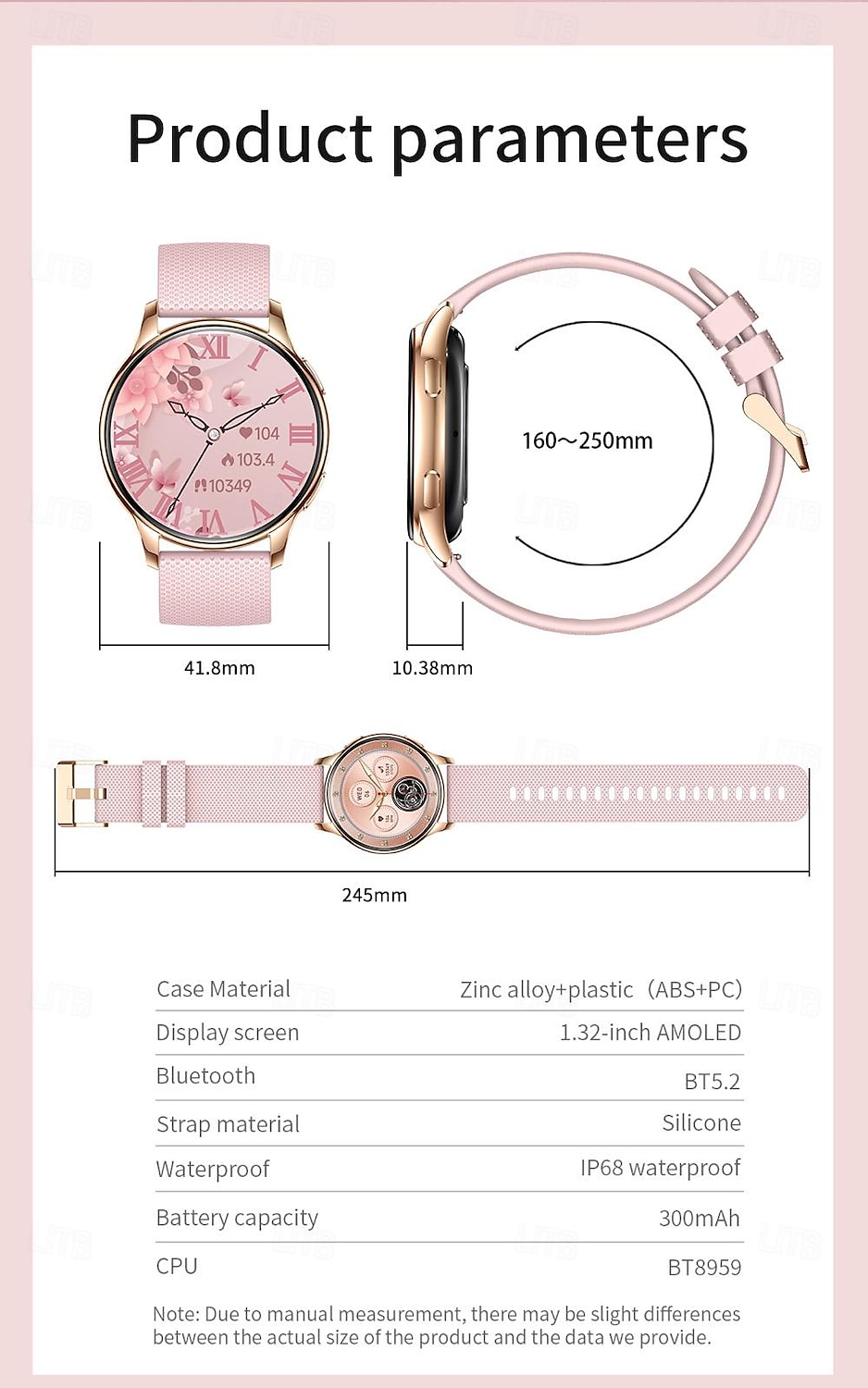 696 Y11 Smart Watch 1.32 inch Smartwatch Fitness Running Watch Bluetooth ECG+PPG Pedometer Call Reminder Compatible with Android iOS Women Men Hands-Free Calls Message Reminder IP 67 42mm Watch Case 2025 - $57.99 –P16