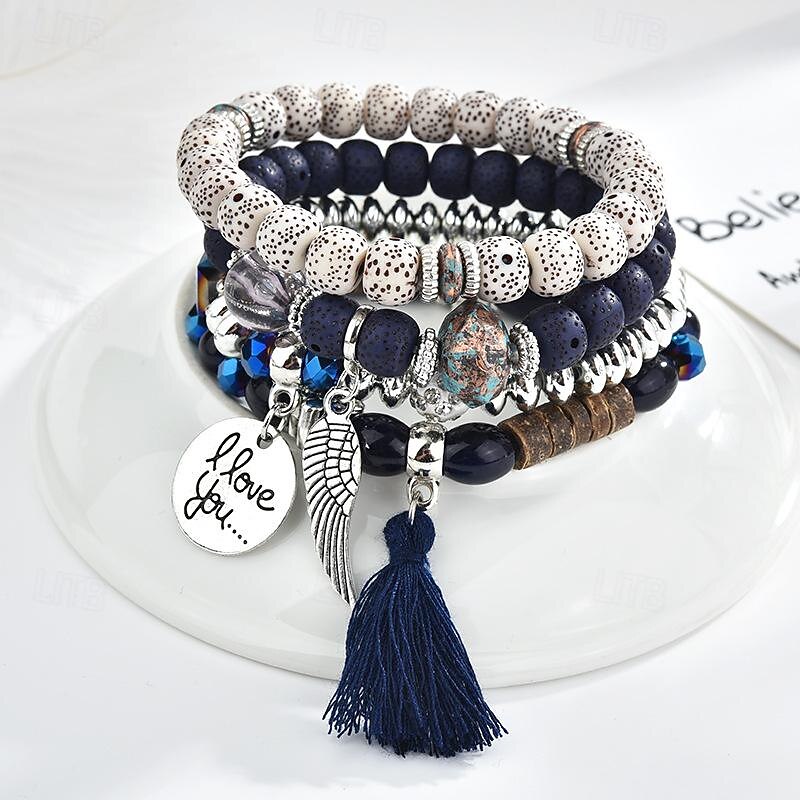 Women's Bead Bracelet Fancy Fashion Animal Luxury Alloy Bracelet Jewelry Black / White / Red For Party Evening Gift Birthday 2025 - $5.49 –P1