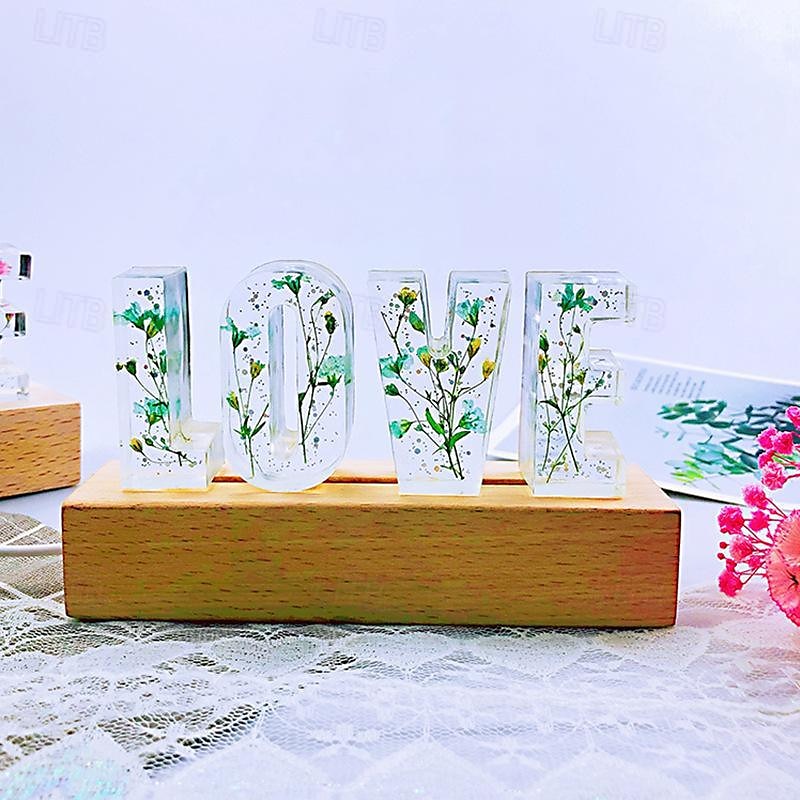 Resin Letter Night Lights, Resin Dried Flower Light Birthday Gift, Personalized Flower Lamp, Name Lamp, Gift for Her, Home Decoration 2025 - $30.99 –P9