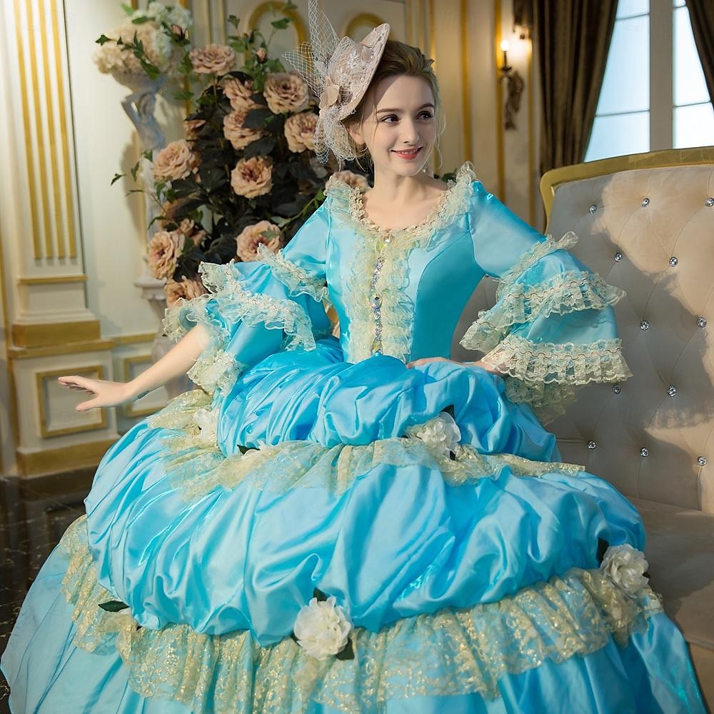 Gothic Victorian Vintage Inspired Dress Party Costume Prom Dress Princess Shakespeare Solid Color Ball Gown Fancy Dress Women's Halloween Carnival Valentine's Day Party Evening Party Masquerade 2025 - $232.49 –P7