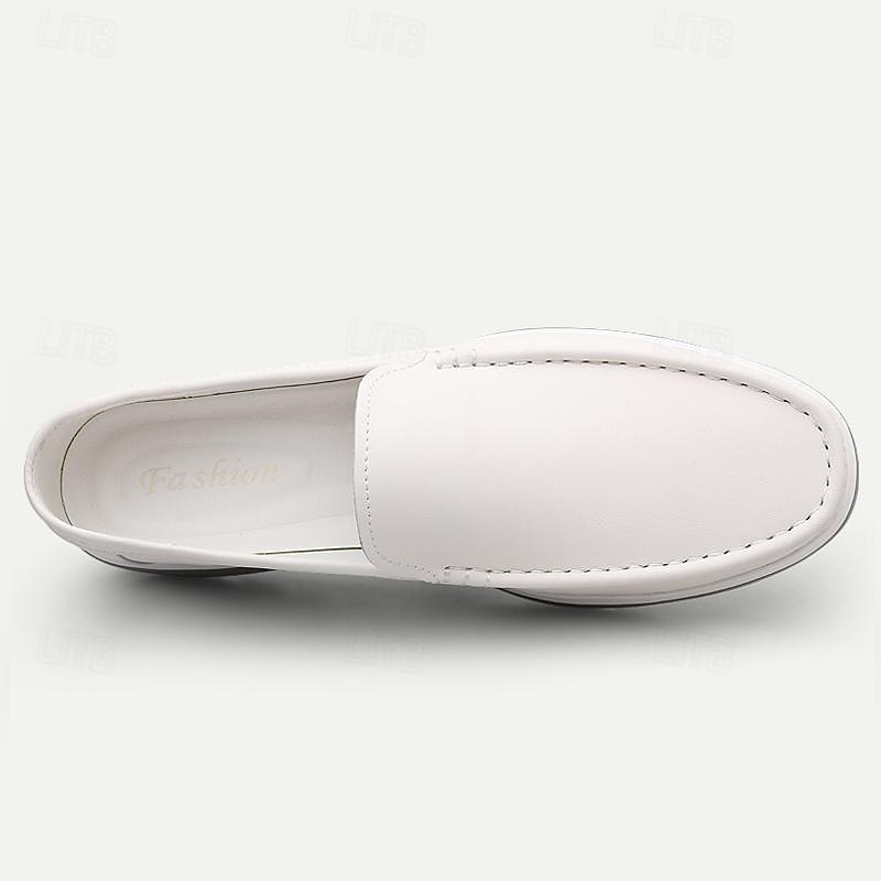 Miesten Mokkasiinit Muodolliset kengät Juhlakengät Nahka Mukava Liukumaton Loaferit Musta Valkoinen 2025 - $64.99 –P2