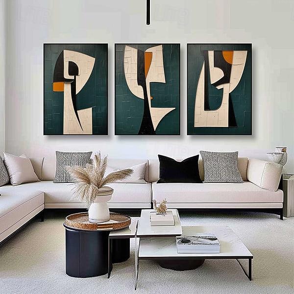 Pintura de arte abstracto verde pintada a mano, galería de pintura de arte moderno, arte de pared, pinceladas, obra de arte minimalista verde, figura, pintura al óleo, decoración de pared, arte 2026 - $145.99 –P5