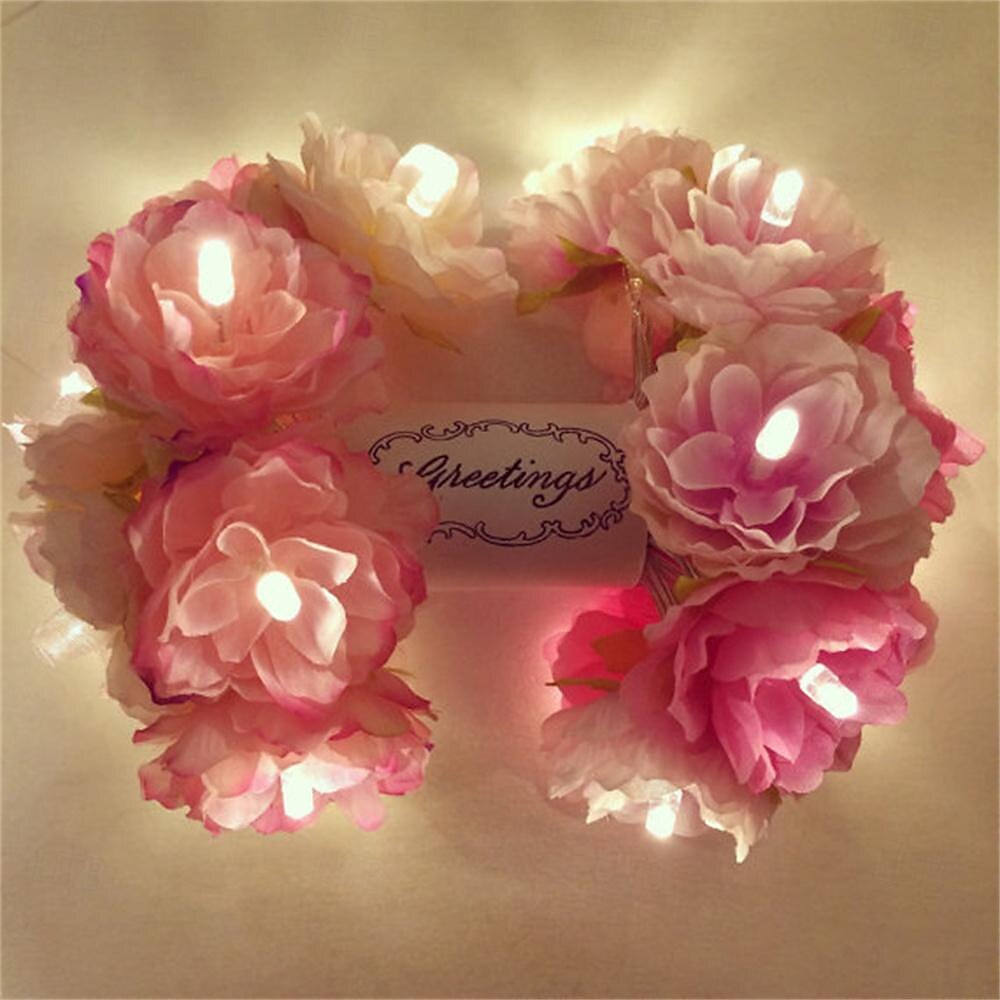 Guirlande lumineuse à LED pour réception de mariage élégante – guirlande lumineuse à piles 1,5 m 10 LED/3 m 20 LED lanternes romantiques pour la décoration intérieure de 2025 ? $12.99 –P6