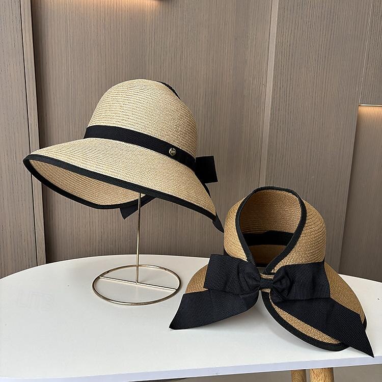 Kalap Fejfedők Akril / Pamut Szalma Halász sapka Szalmakalap Hétköznapi Szabadság Elegáns Retro Val vel Csokor Tiszta Szín Sisak Fejfedők 2025 - $23.99 –P1