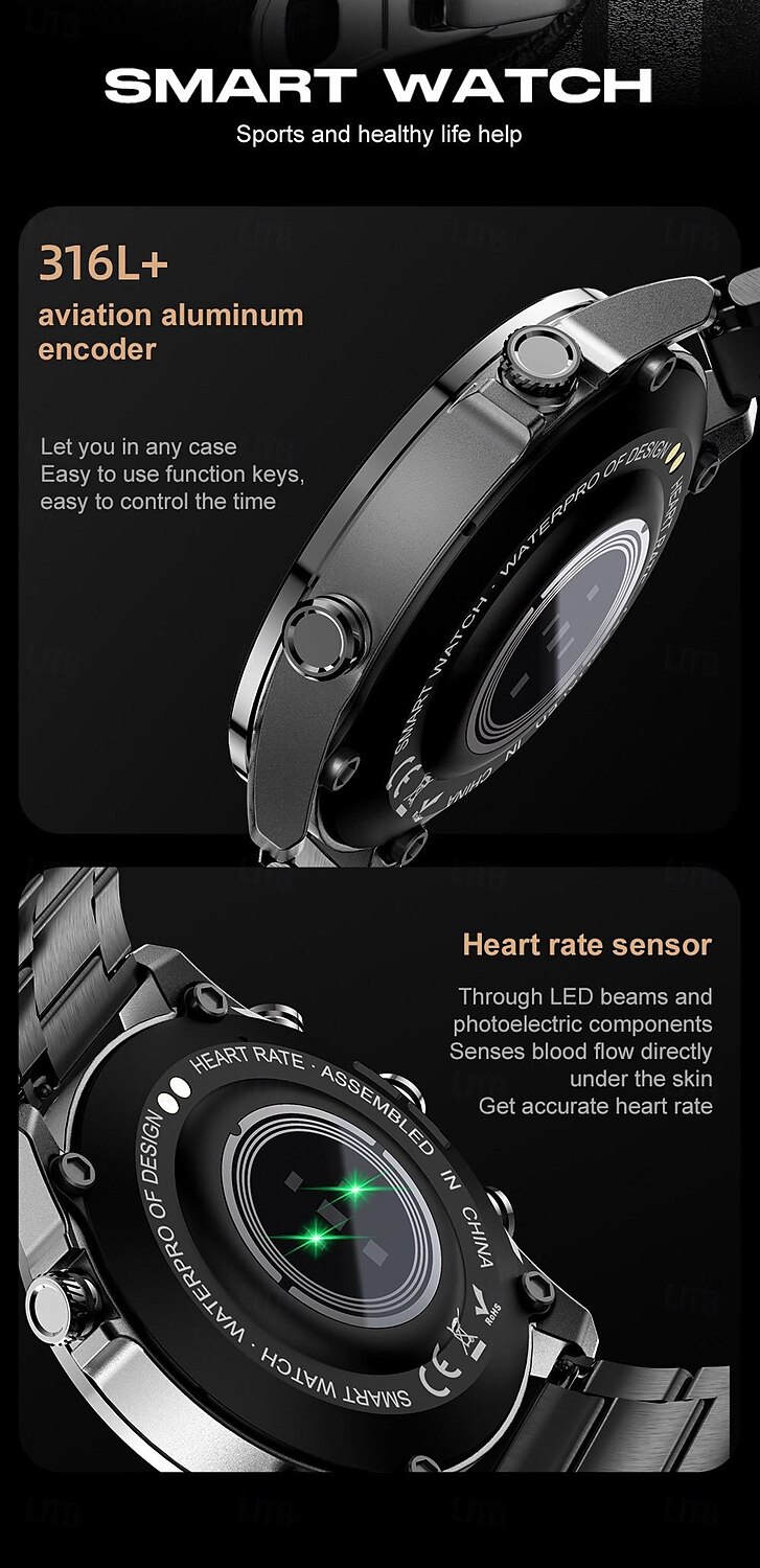 696 CT11 Montre intelligente 1.43 pouce Smartwatch Montre Connectée Bluetooth ECG + PPG Podomètre Rappel d'Appel Compatible avec Android iOS Femme Hommes Mode Mains-Libres Rappel de Message IP 67 de 2025 ? $63.99 –P2