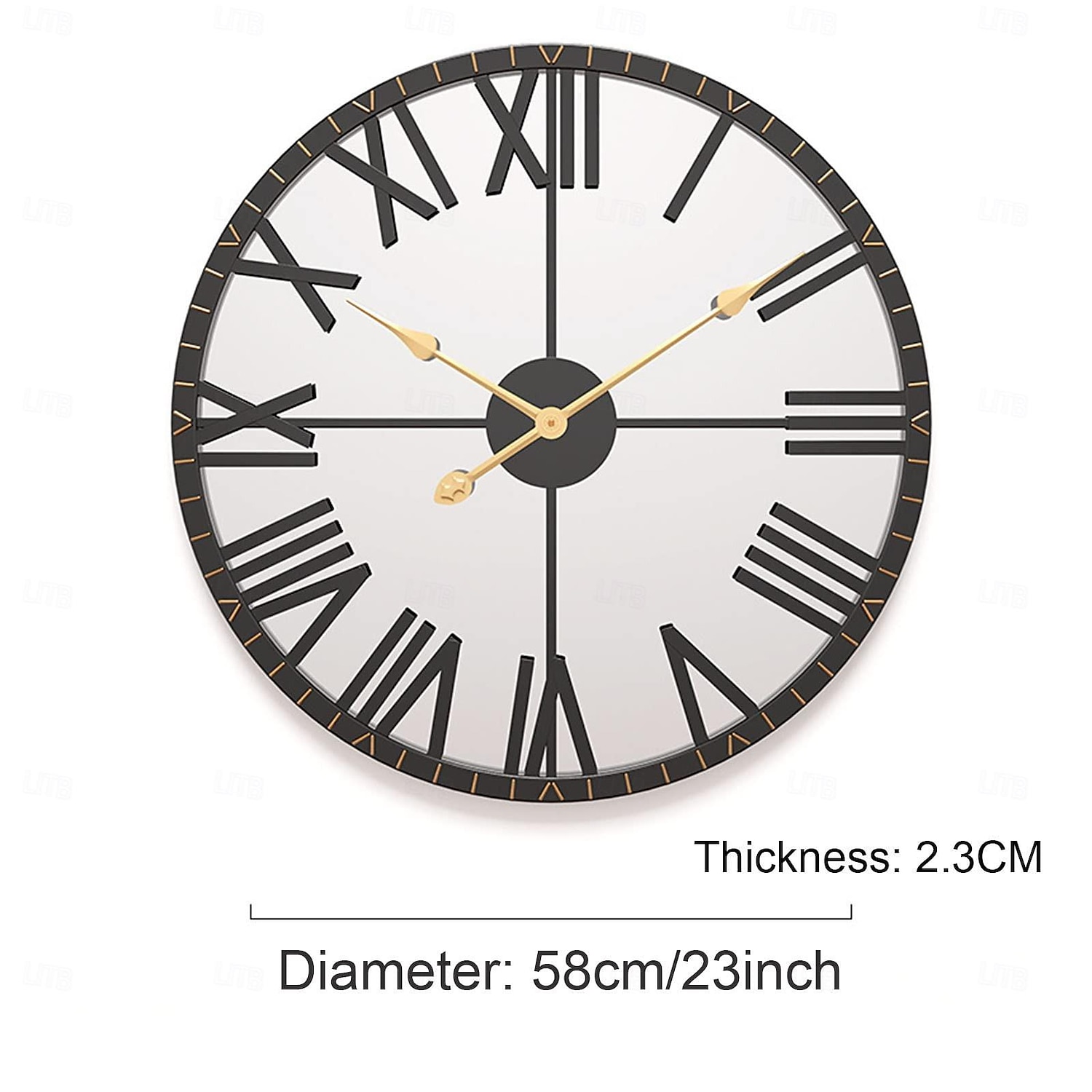 relógios de parede para sala de estar relógios de parede decorativos para decoração relógio de parede moderno espelhado com moldura de algarismos romanos relógios grandes para decoração de parede de de 2026 por $155.99 –P8