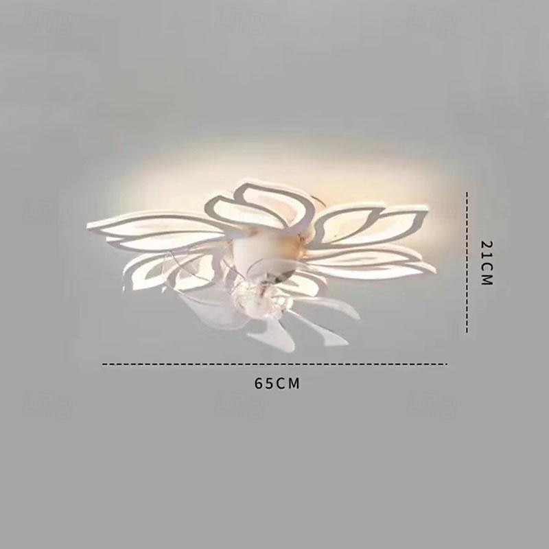ventilateur de plafond avec lumières 65 cm LED à intensité variable 3 couleurs 6 vitesses pales réversibles avec télécommande, lustre de ventilateur domestique, ventilateur de plafond encastré à de 2025 ? $266.39 –P1