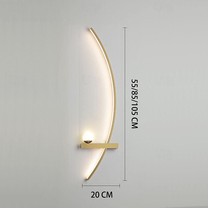 Nowoczesna sypialnia salon 55/83/105cm kinkiet led minimalistyczne paski dekoracyjny kinkiet ścienny do sypialni lampka nocna gabinet oświetlenie wewnętrzne domu 85-265v 2025 - $101.99 –P4