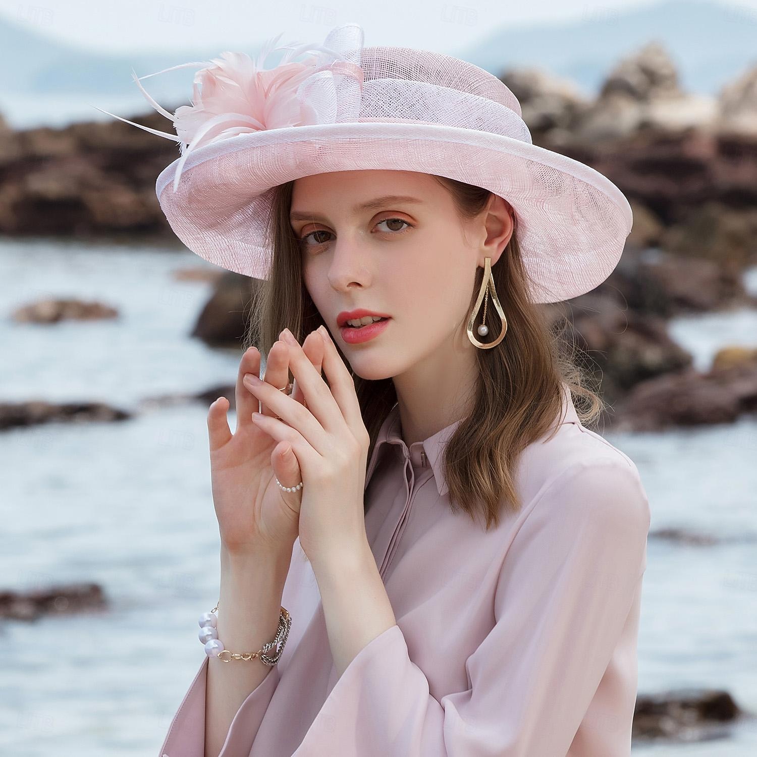 Chapéu Vintage Retro dos anos 1950 Chapéu para Mulheres Dia dos Namorados Derby Ascot Festival de Corrida de Cavalos Chapéu para Adultos Todas as Estações de 2026 por $91.99 –P1