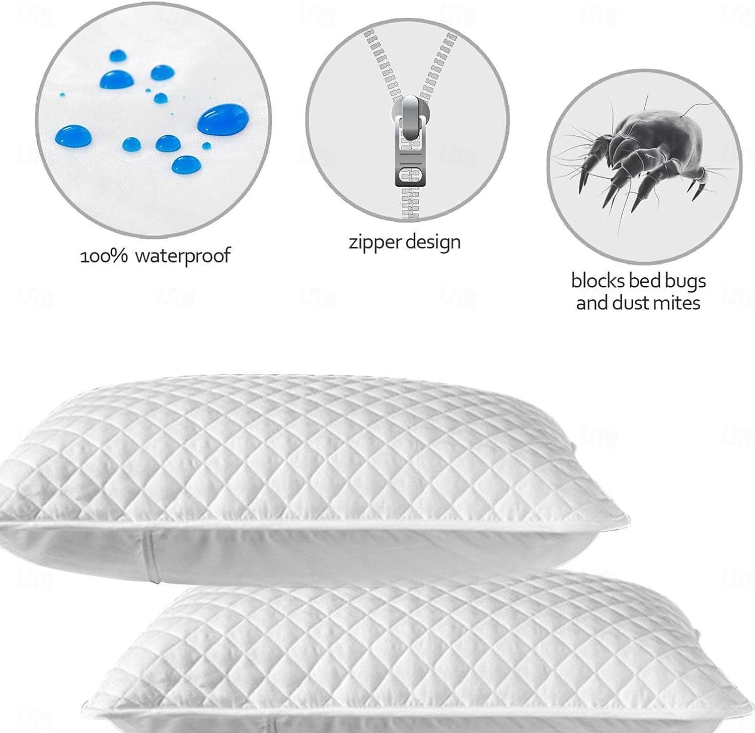 Waterproof Pillow Protective Case, Pillow Cover, Comfortable Pillow Protective Covers, Standard Size Pillow Case Protector, Breathable Case 2026 - $17.99 –P3