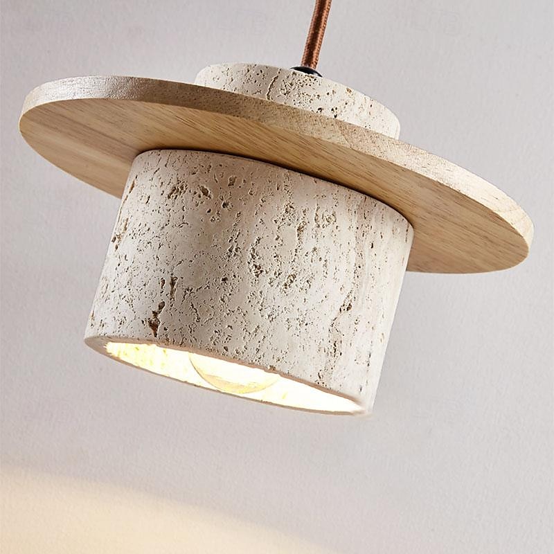 Natural Stone Shade Pendant Light Japanese Wabi Sabi Hanging Lamp with E27 Base Bedside Restaurant Kitchen Aisle Bar Club Suspension Lamp 2025 - $153.99 –P9
