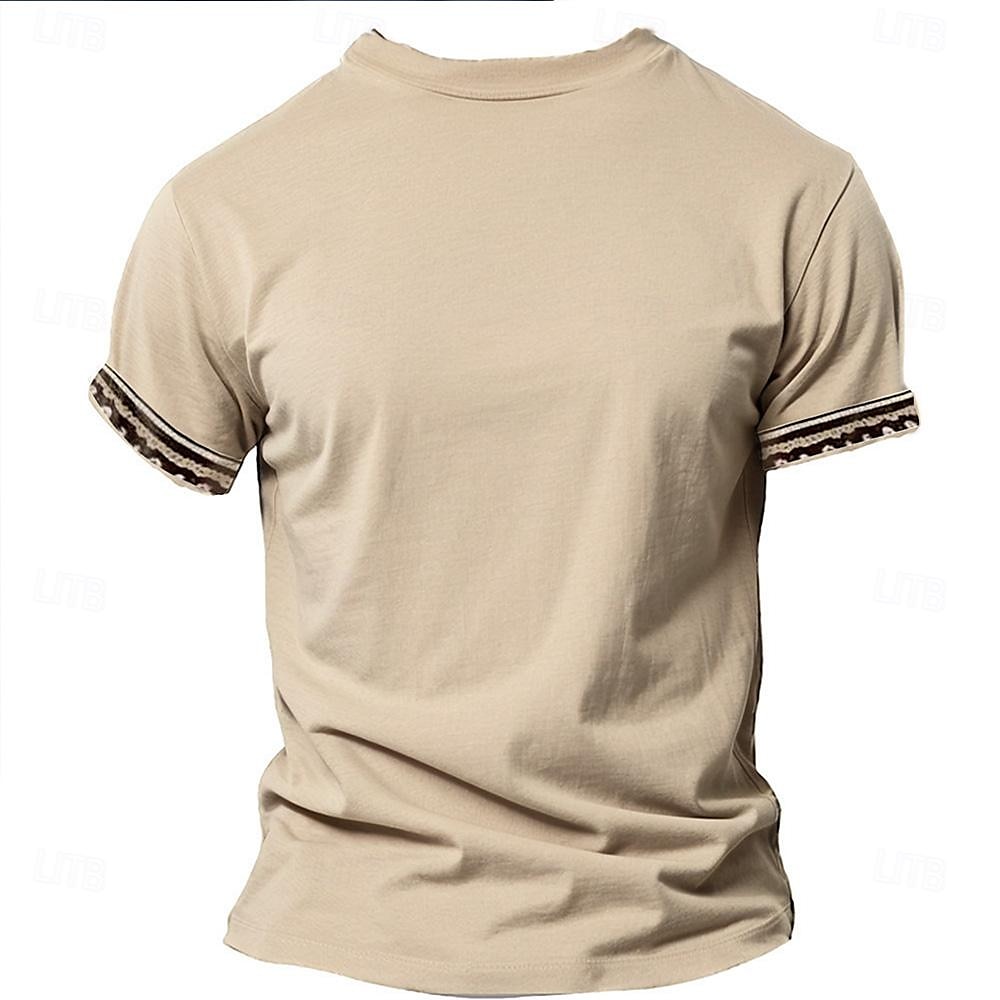 Homens Padrão Africano Camiseta Camisa Henley Manga Curta Impressão 3D Designer Étnico Casual Diário Verão Azul cáqui Decote V Henley Camiseta Henley de 2026 por $24.99 –P2