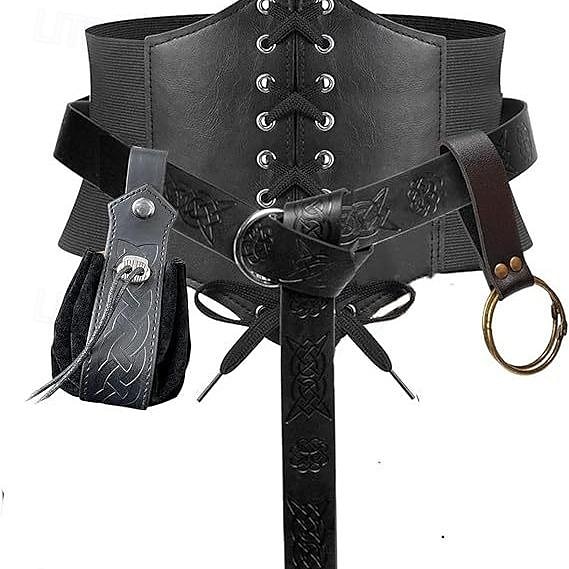 Punk a gotika Středověké Steampunk Pásek Viking Templářští rytíři Maškarní kostým Pánské Dámské Unisex Keltské Pirát Fantazie předvečer Všech svatých Karneval Plesová maškaráda Výkon Párty LARP 2025 - $27.99 –P2