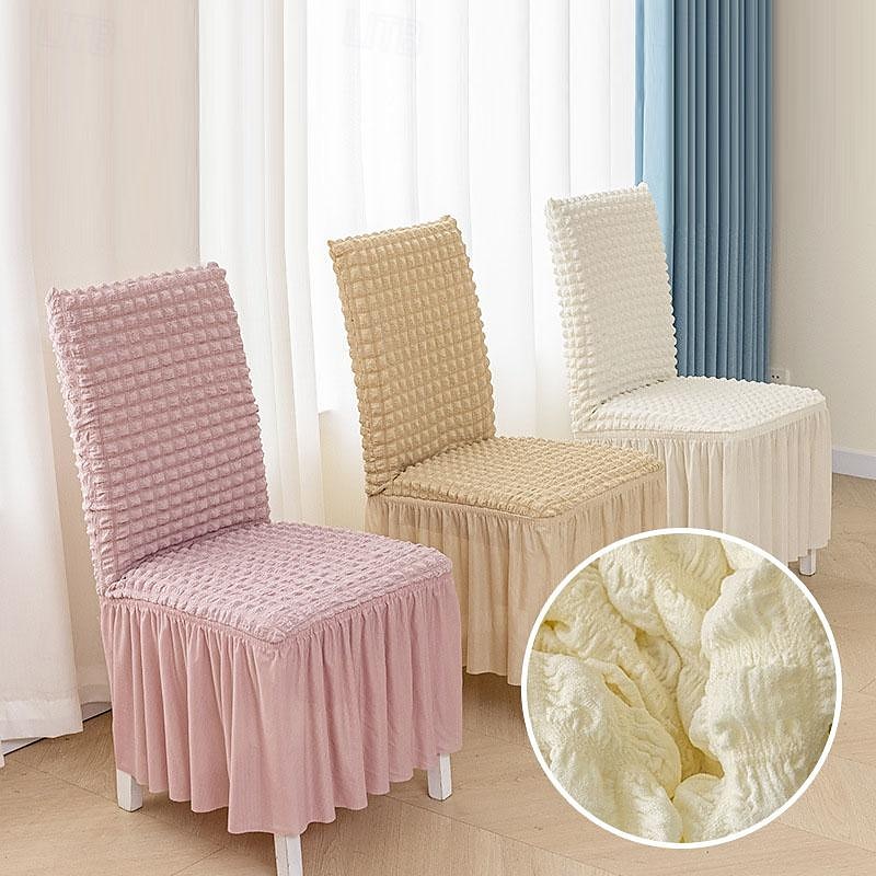 1 kpl uusi tuolinpäällinen kuplamuovilla hameen helma all inclusive olohuone ruokapöydän tuolinpäällinen universaali paksunnettu instagram-tyyli 2025 - $20.99 –P1