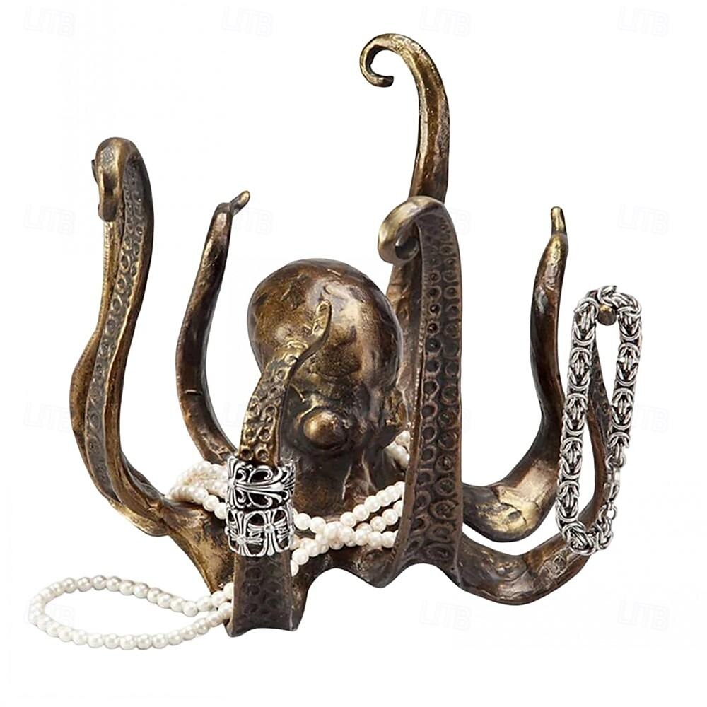 Unique Octopus Coffee Cup Holder - Vintage Style Resin Octopus Tabletop Sculpture, Durable and Eye-catching Decor for Kitchen and Dining Room 2025 - $50.99 –P9