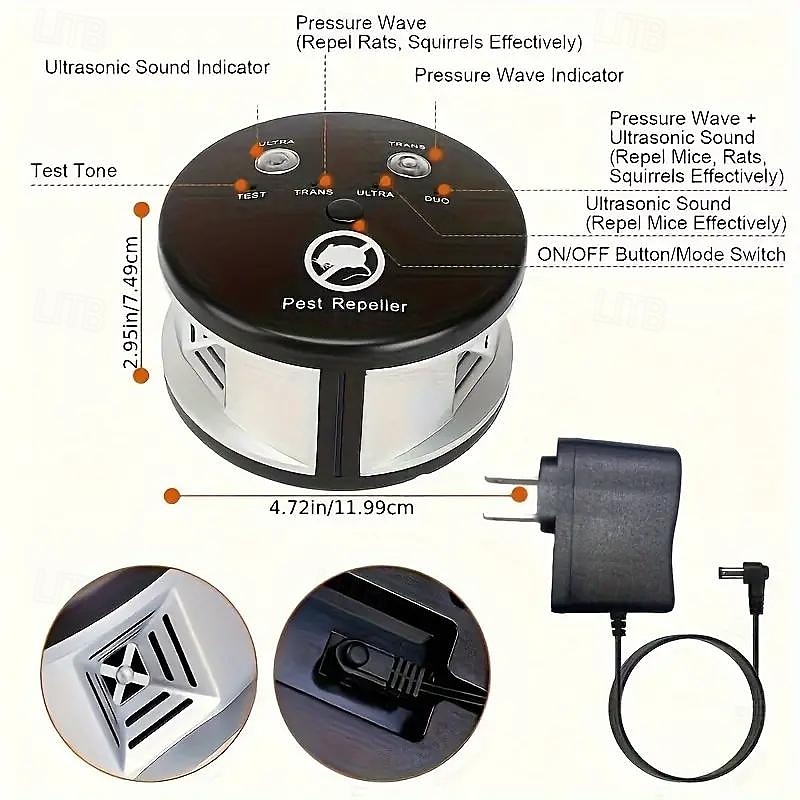 2025年 360度屋内超音波マウス除け器 – 騒音や虫に対する電子害虫駆除装置  コレクション – $31.99 –P9