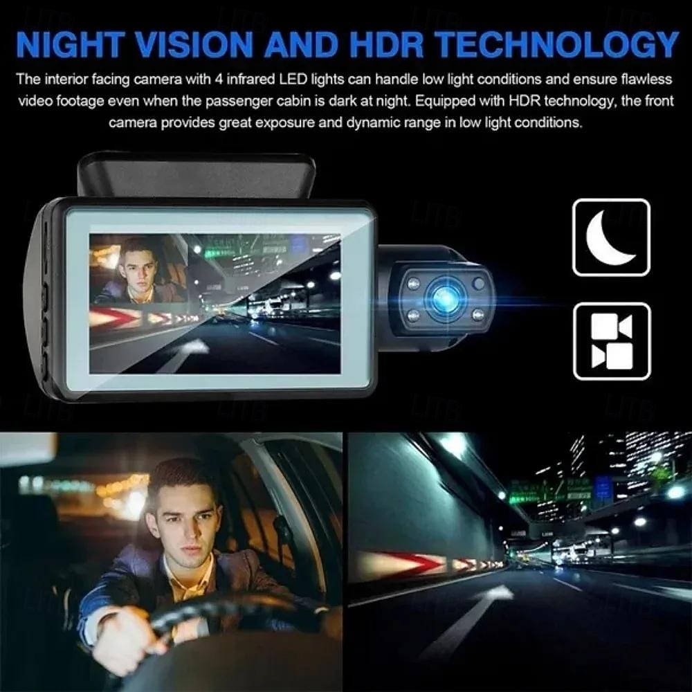 2025年 車用デュアルレンズダッシュカム ブラックボックス HD 1080p 車載ビデオレコーダー Wi-Fi ナイトビジョン Gセンサー ループ録画 DVR 車載カメラ コレクション – $47.99 –P14