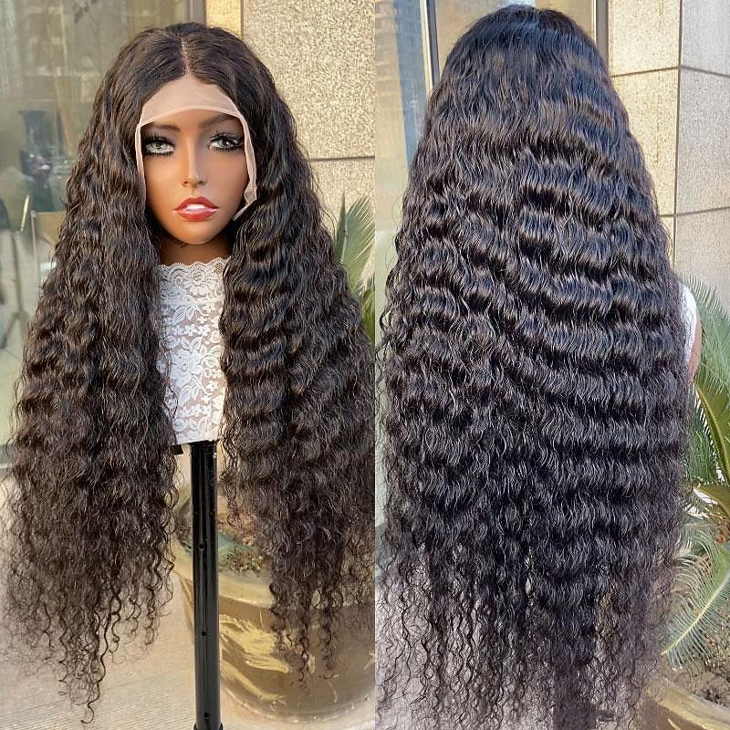 Peruca frontal de renda transparente 13x4 com ondas profundas, cabelo humano, tamanhos de 14 a 28 polegadas para mulheres. de 2026 por $250.79 –P4