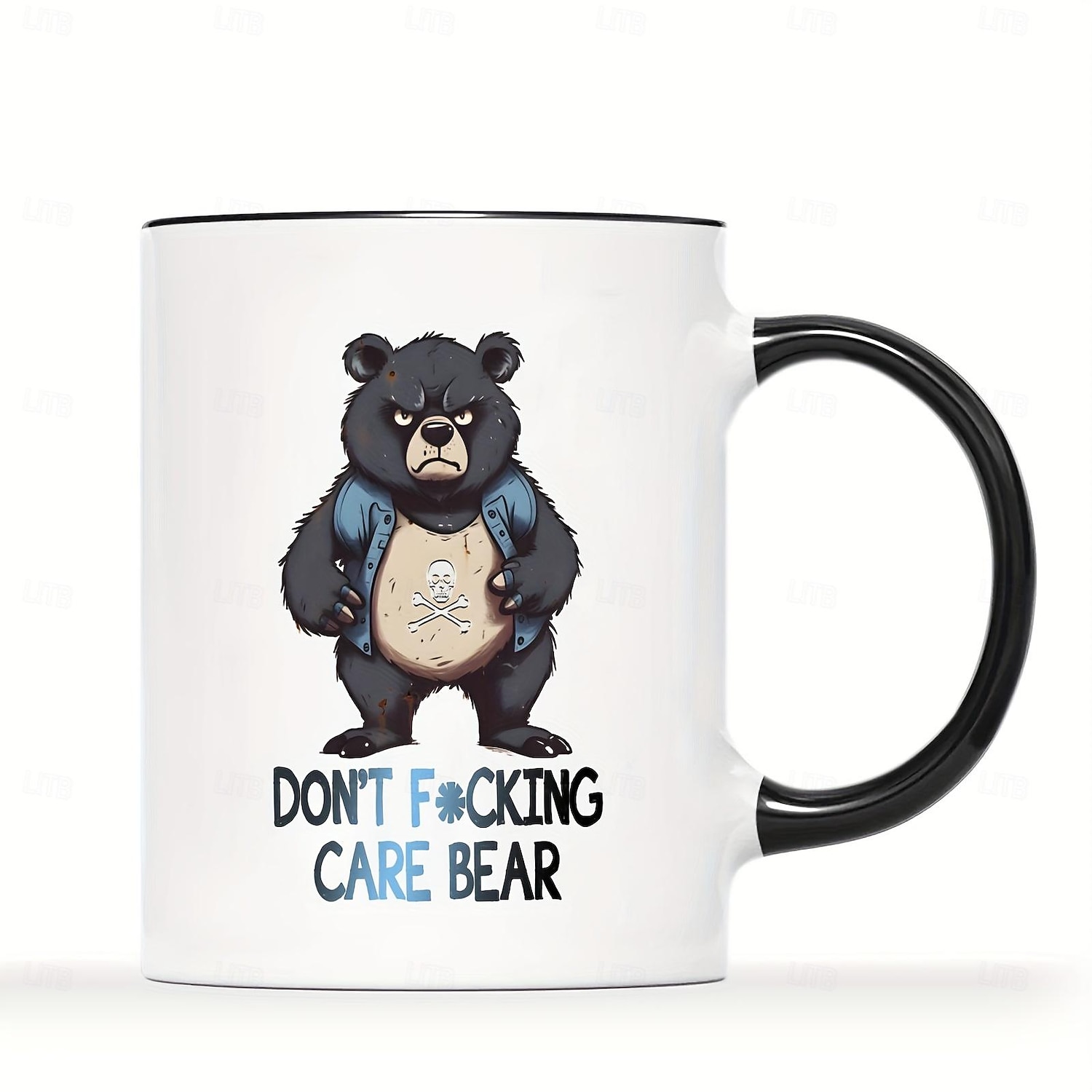 1pc divertente tazza da caffè con orso nero novità tazza da caffè tazza divertente stile coppia tazza da caffè divertente tazza da caffè divertente per gli amici tazza in ceramica da 11 once estate del 2025 a $14.49 –P5