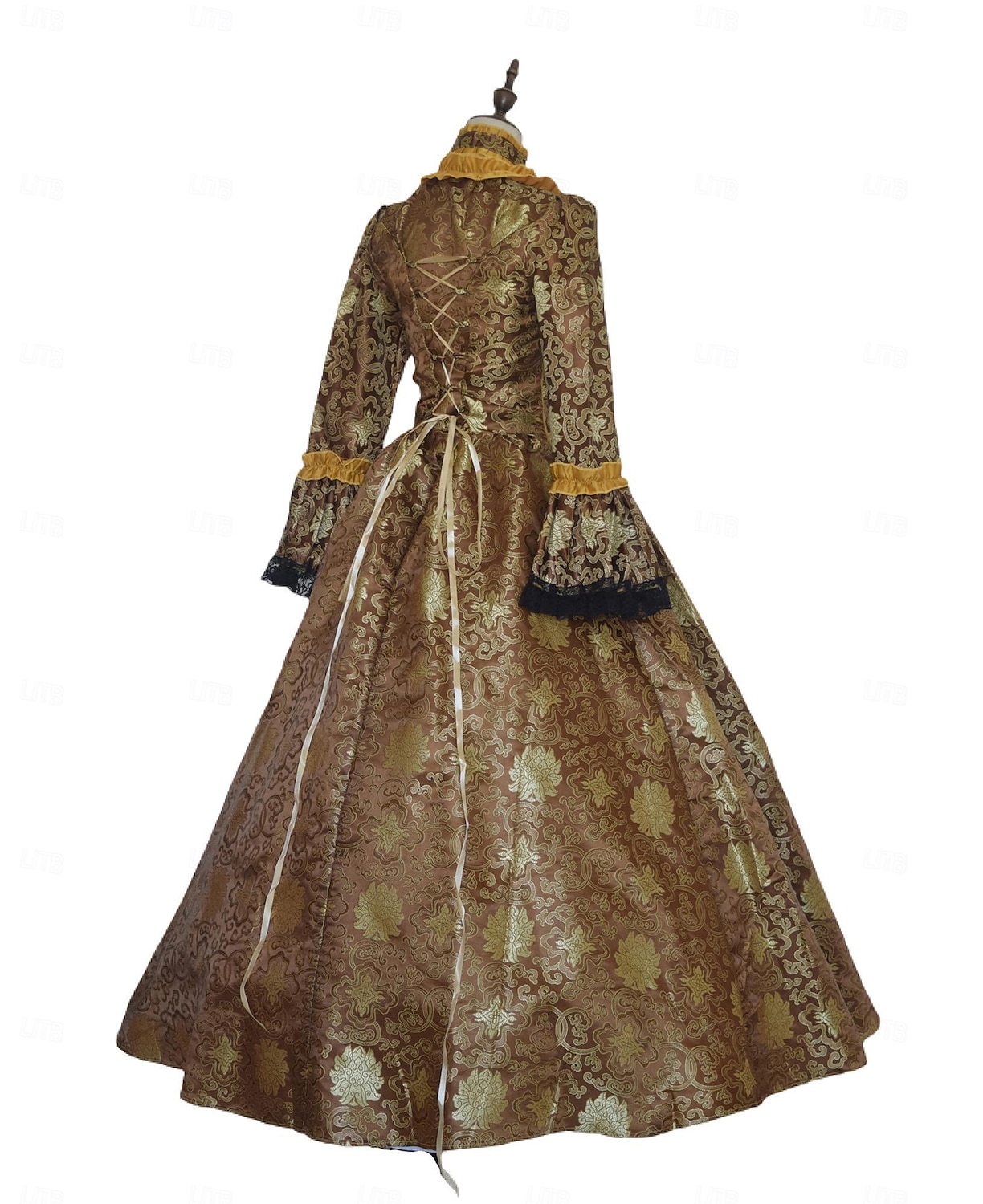 ancien Baroque Punk & Gothique Maxi Robe Normal Juliette Cendrillon Princesse Col carré Déguisement Royal Halloween Carnaval Mascarade Performance Soirée Halloween Adultes Toutes saisons de 2025 ? HUF 53069 –P10